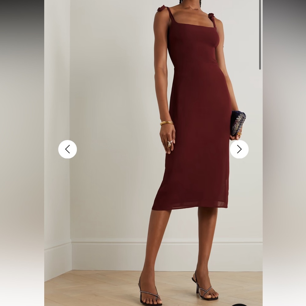 Reformation Besse Dress - Maroon / Burgundy. New without tags, s 12, never worn